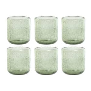 Glazenset Home ESPRIT Groen Kristal 320 ml (6 Stuks) | Huisbest.nl