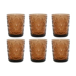Glazenset Home ESPRIT Amber Kristal (6 Stuks) | Huisbest.nl
