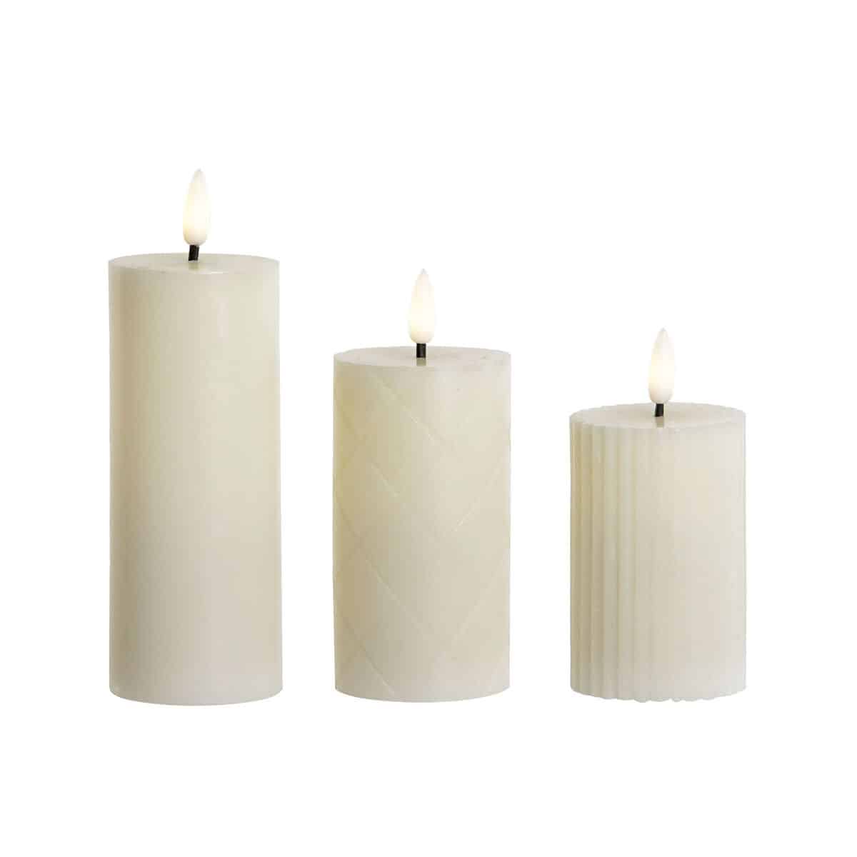 Kaars LED Home ESPRIT Beige 5