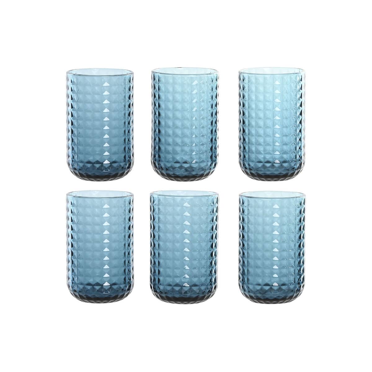 Glazenset Home ESPRIT Blauw Kristal 420 ml (6 Stuks) | Huisbest.nl