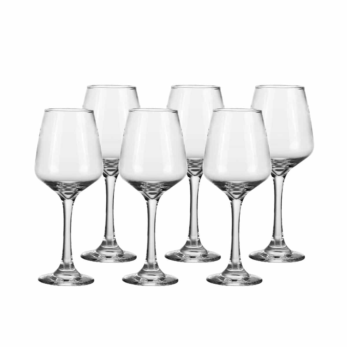 Set wijnglazen Home ESPRIT Transparant Kristal 360 ml (6 Stuks) | Huisbest.nl