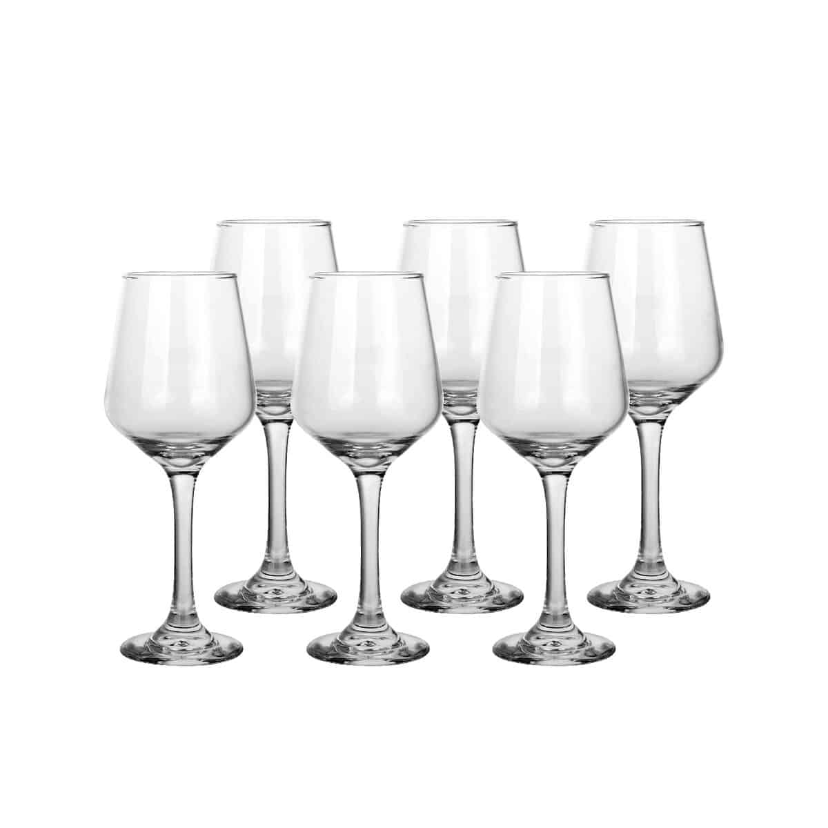 Set wijnglazen Home ESPRIT Transparant Kristal 265 ml (6 Stuks) | Huisbest.nl