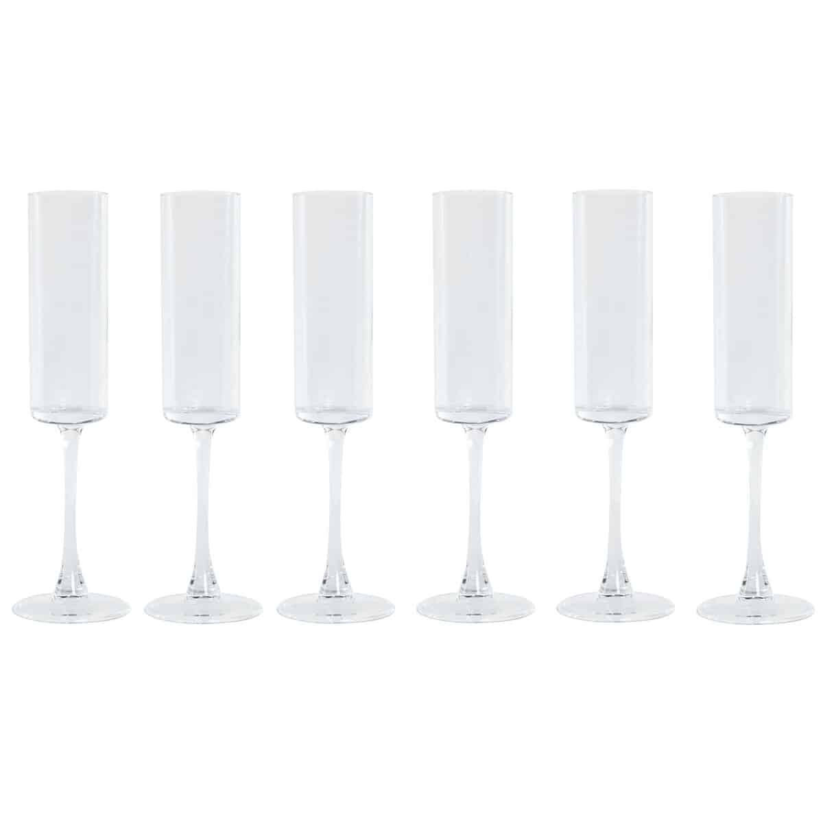 Champagneglas Home ESPRIT Transparant Kristal 160 ml (6 Stuks) | Huisbest.nl