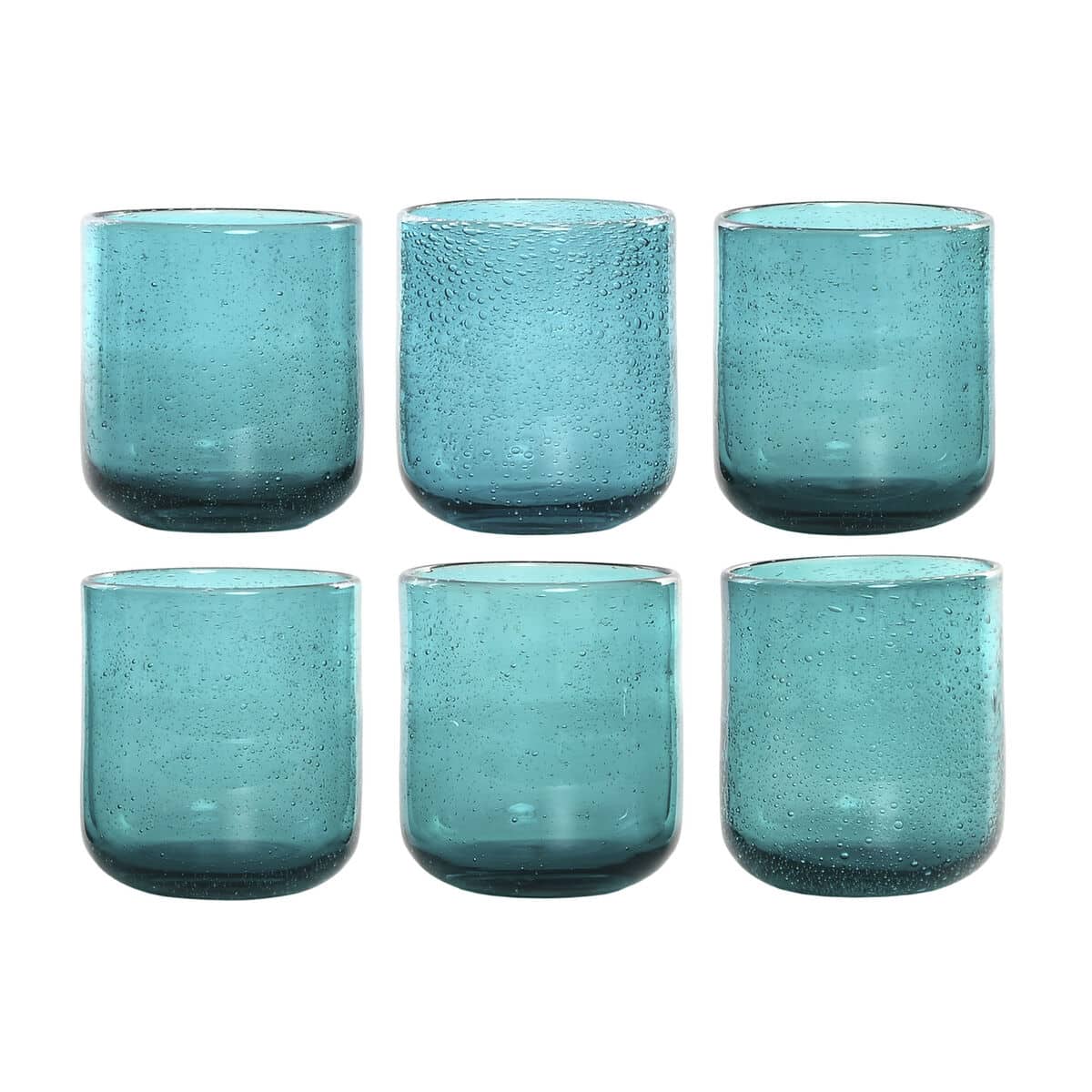 Glazenset Home ESPRIT Turkoois Kristal 320 ml (6 Stuks) | Huisbest.nl