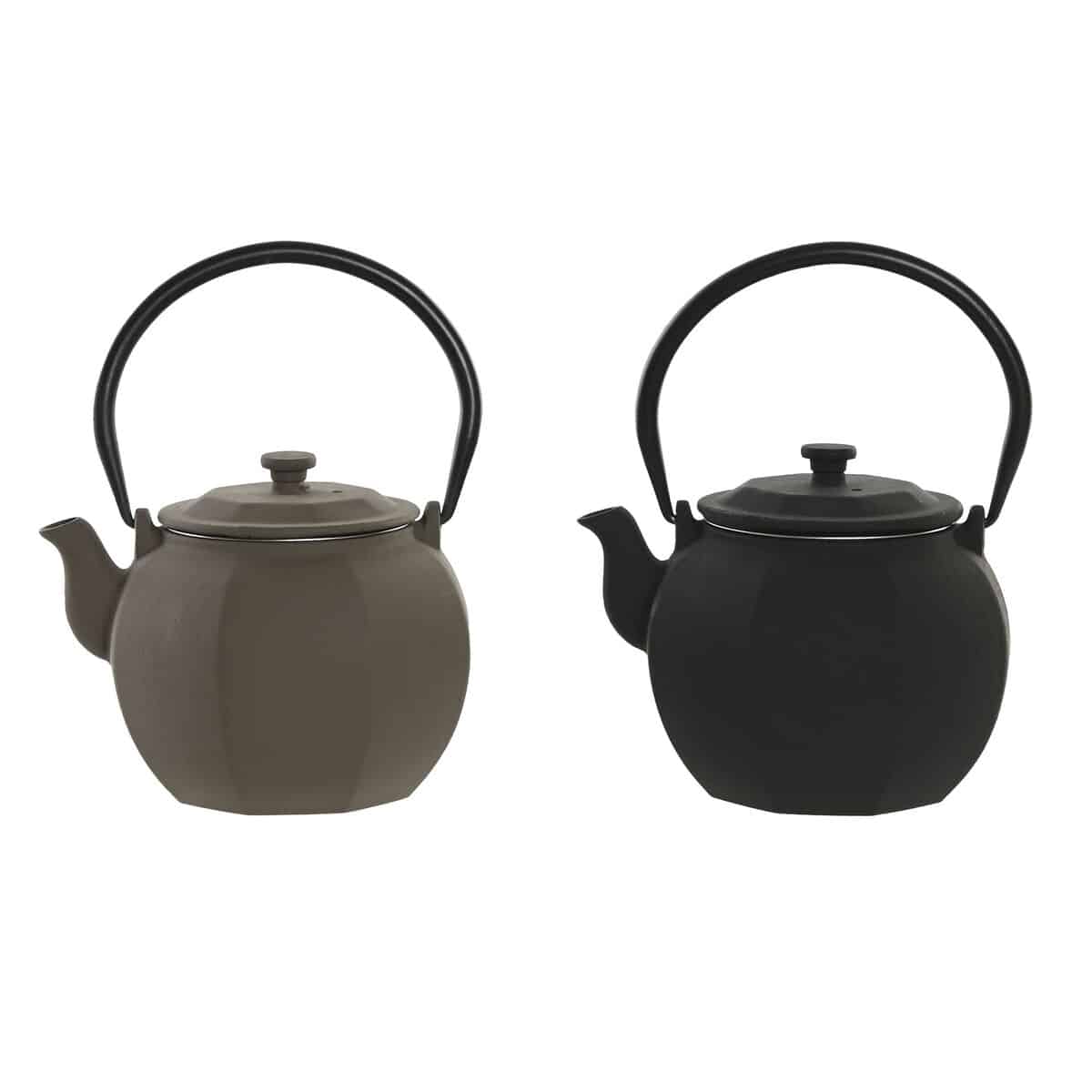 Theepot Home ESPRIT Zwart Beige Roestvrij staal Ijzer 780 ml (2 Stuks) | Huisbest.nl