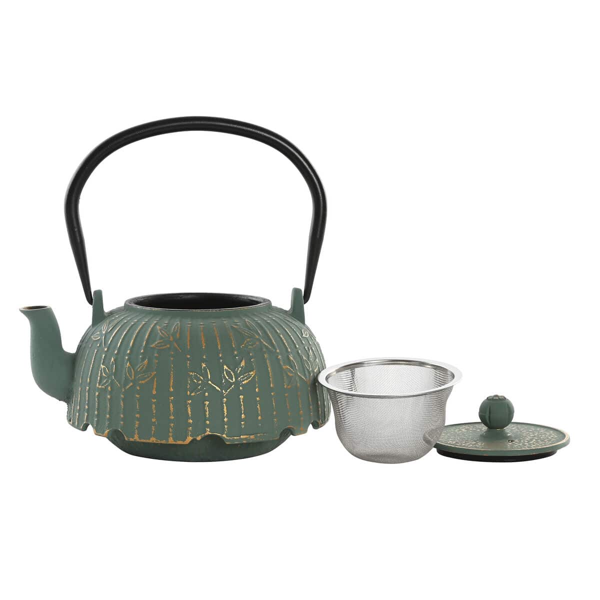 Theepot Home ESPRIT Groen Bamboe Roestvrij staal Ijzer 1 L | Huisbest.nl