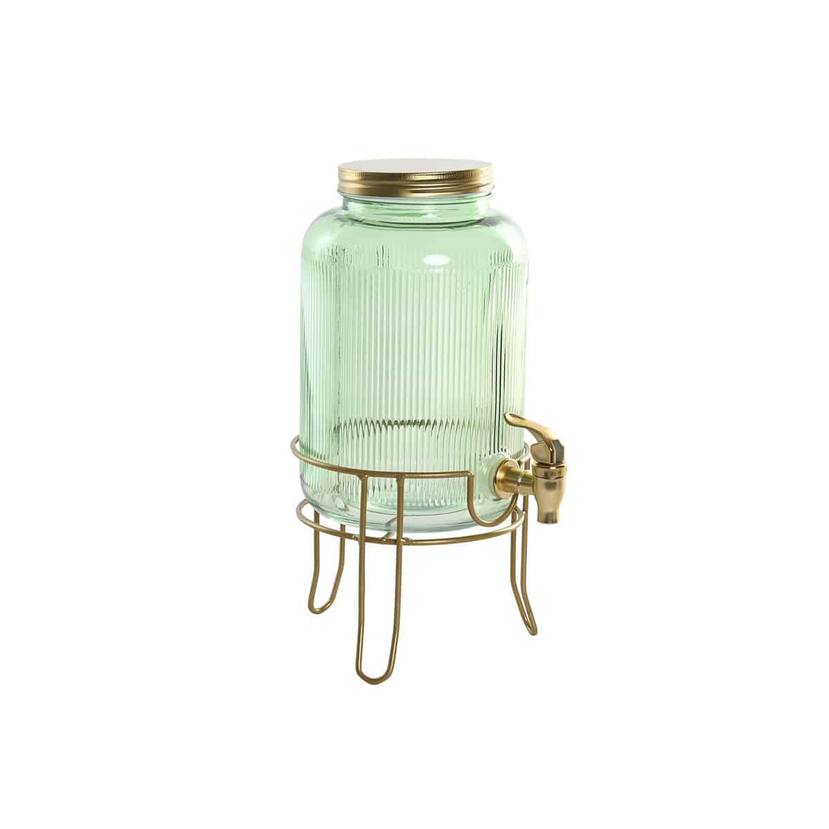 Water automaat Home ESPRIT Groen Gouden Metaal Kristal 4 L 16 x 16 x 24