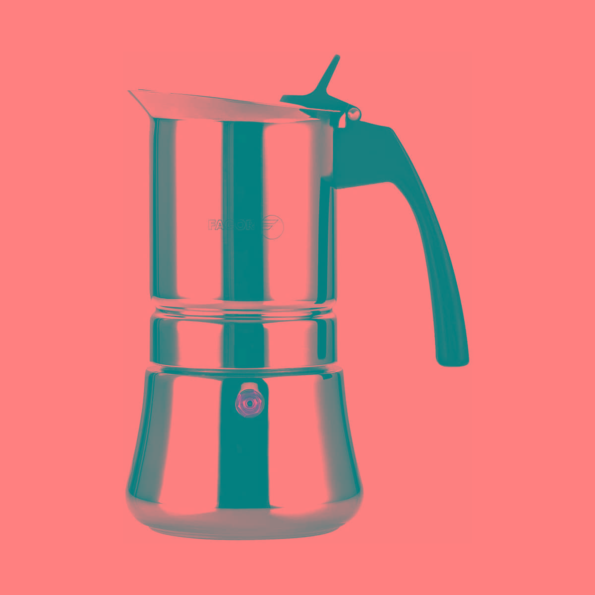 Italiaanse Koffiepot Fagor Roestvrij staal 18/10 10 Koppar Zwart | Huisbest.nl