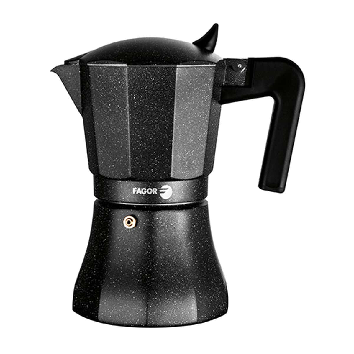 Italiaanse Koffiepot Fagor Zwart Aluminium 12 Koppar | Huisbest.nl
