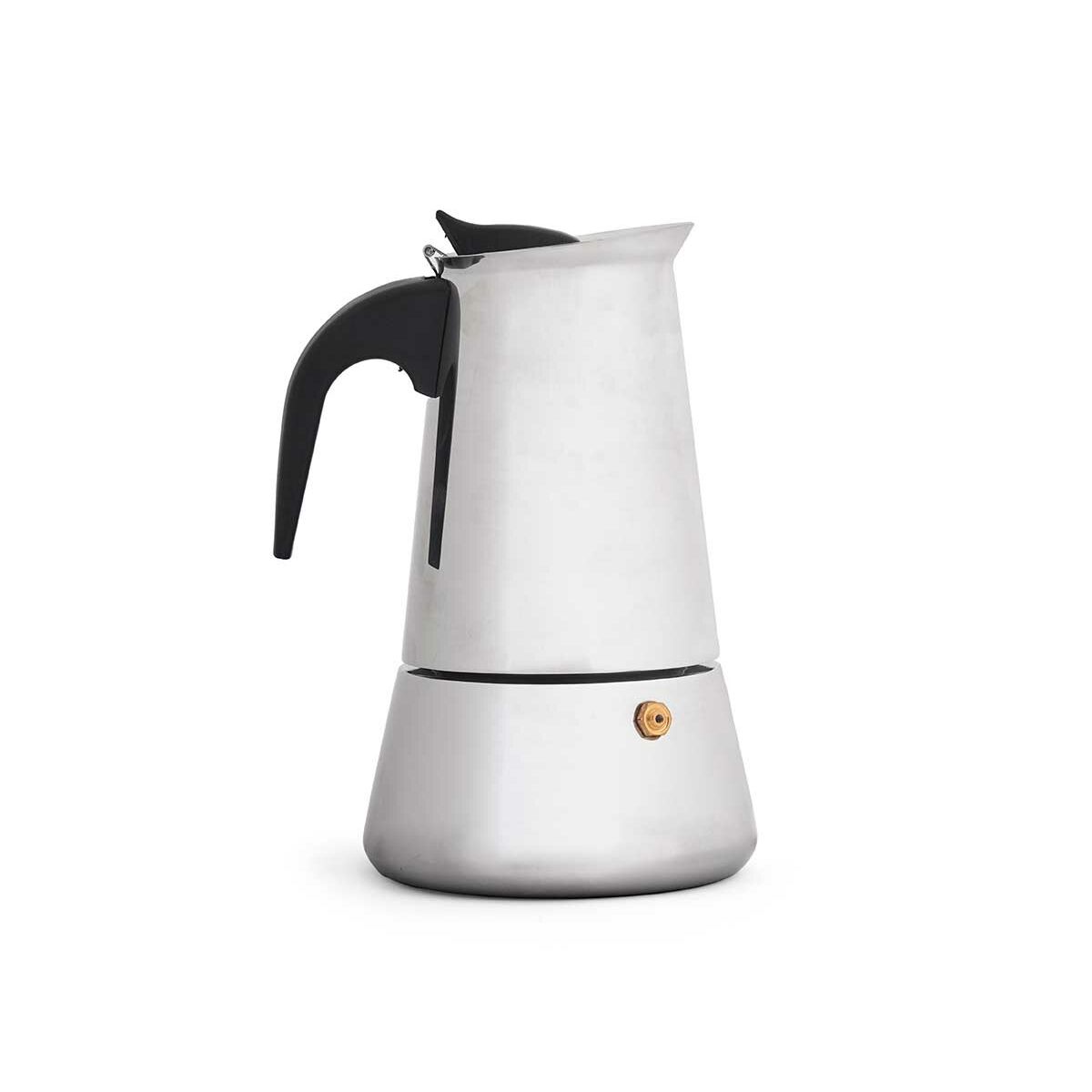 Italiaanse Koffiepot Kinvara S12AA-6T Zwart Zilverkleurig Staal 6 Kopjes | Huisbest.nl