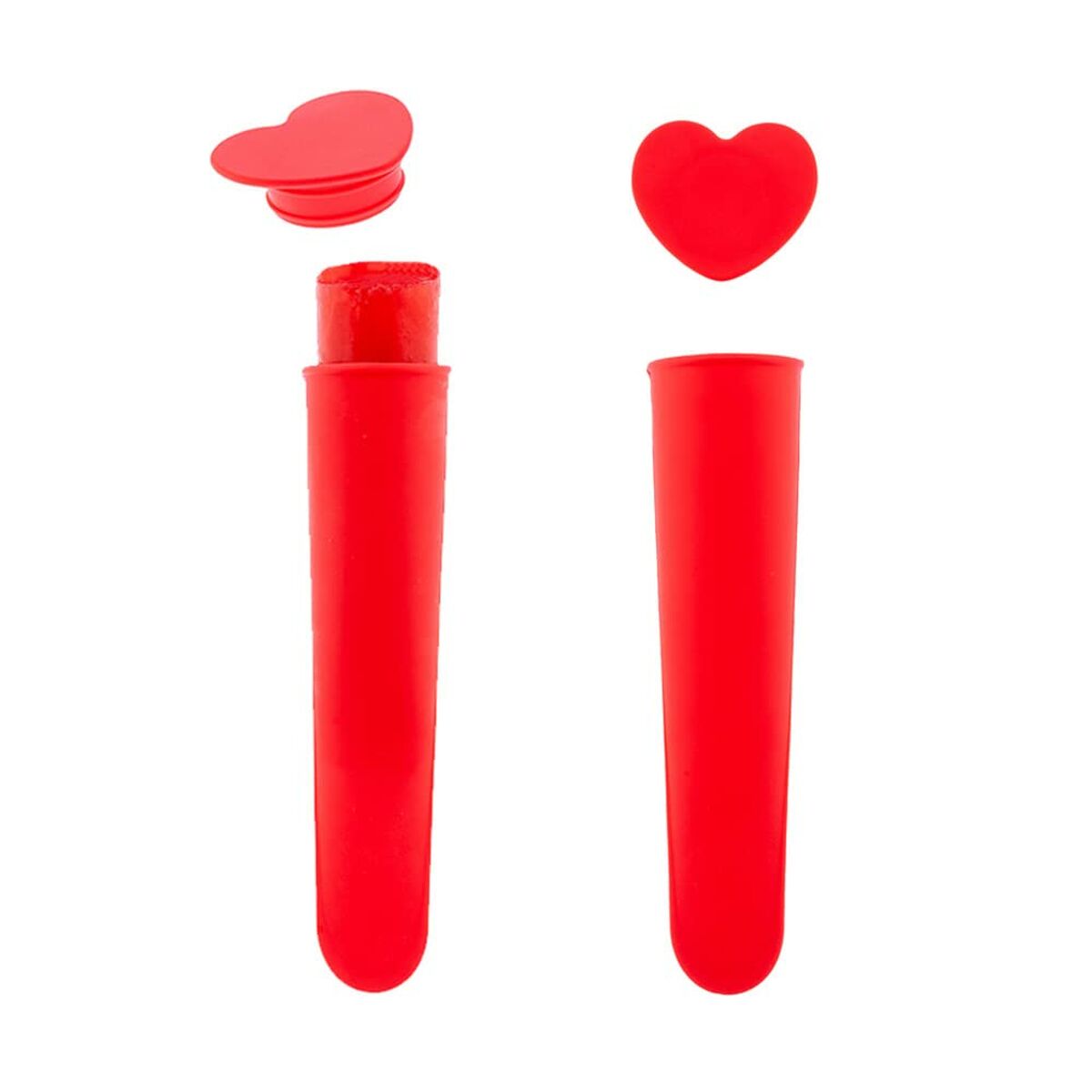 Siliconen Ijsvorm met Deksel Koala Eco Friendly 2 Stuks Rood Plastic 19 x 6 x 6 cm | Huisbest.nl