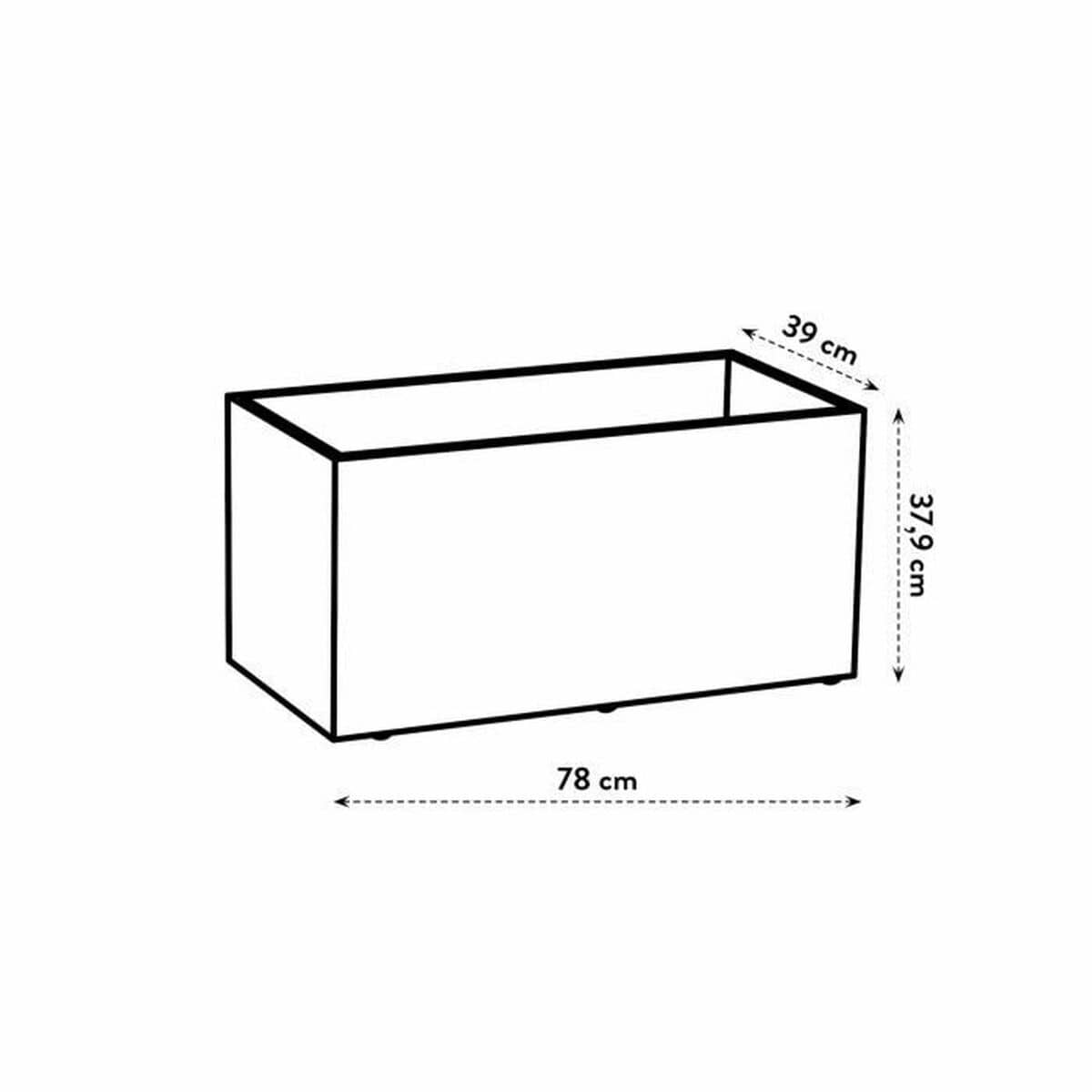 Bloempot Elho Zwart Ø 78 cm Plastic Rechthoekig Modern | Huisbest.nl