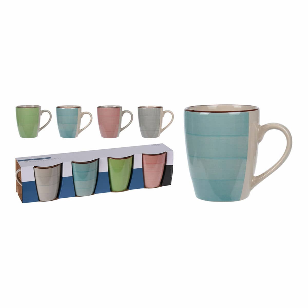 Set van 4 mokken Excellent Houseware 360 ml | Huisbest.nl