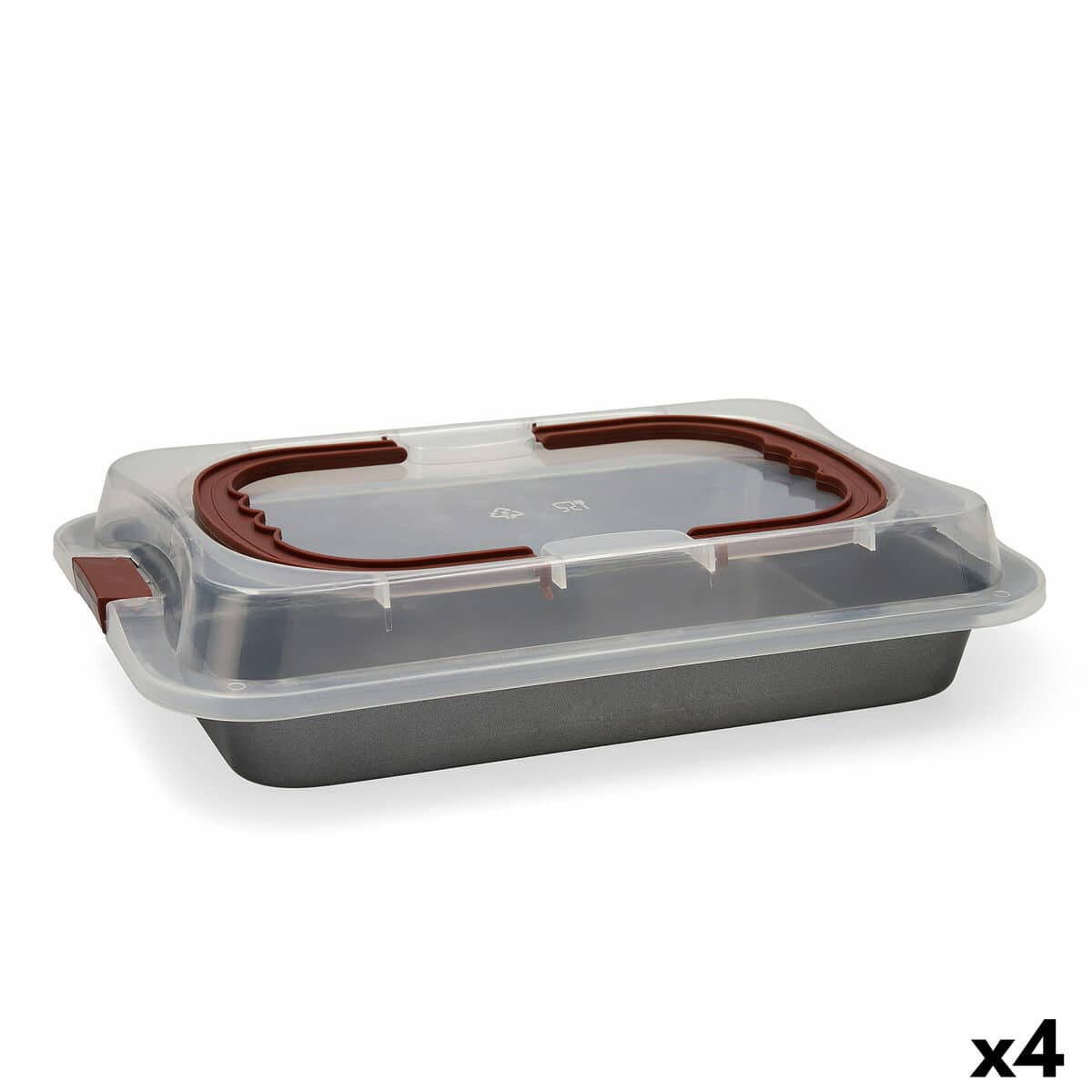 Oven Mould Quid Sweet Grey Zwart Metaal 36 x 23 x 4