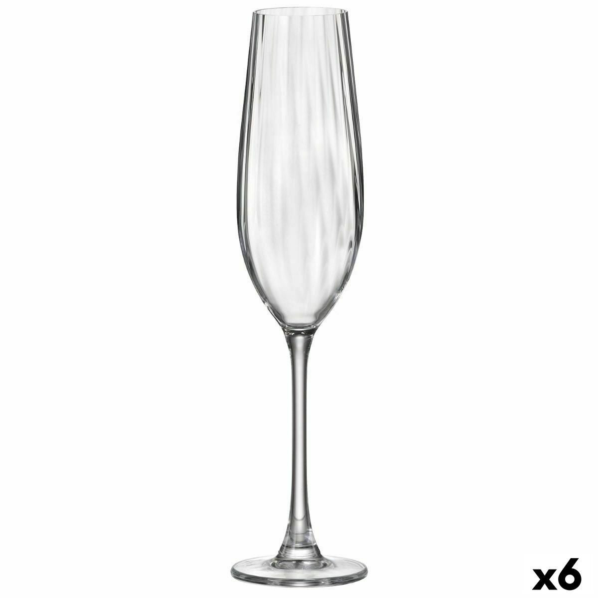 Champagneglas Bohemia Crystal Optic Transparant Glas 260 ml (6 Stuks) | Huisbest.nl