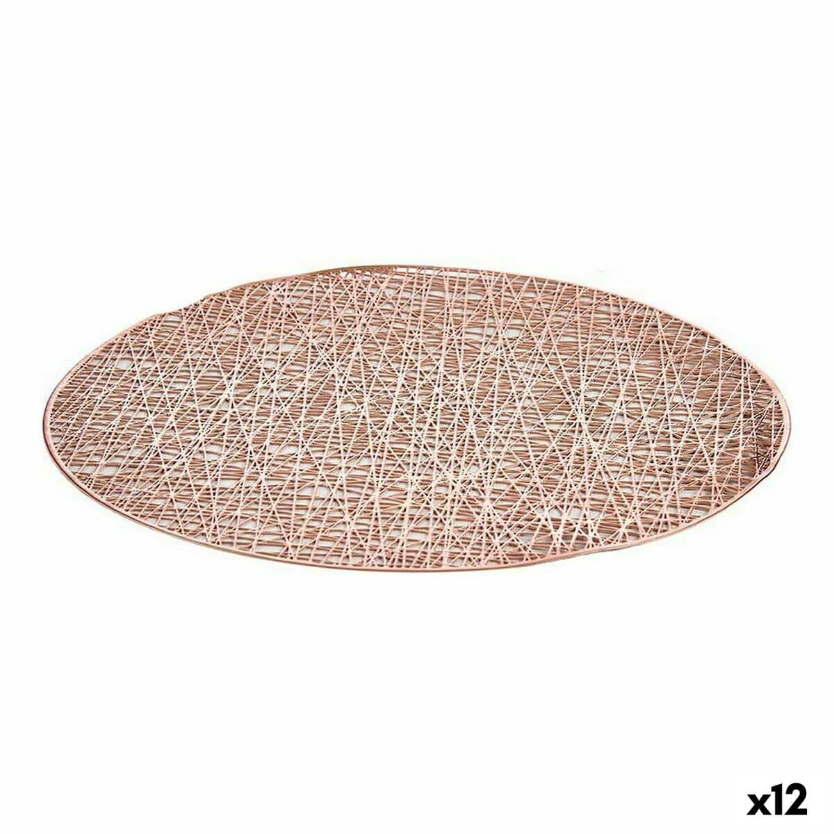 Placemat Kinvara Roze Plastic Ø 38 cm (12 Stuks) | Huisbest.nl