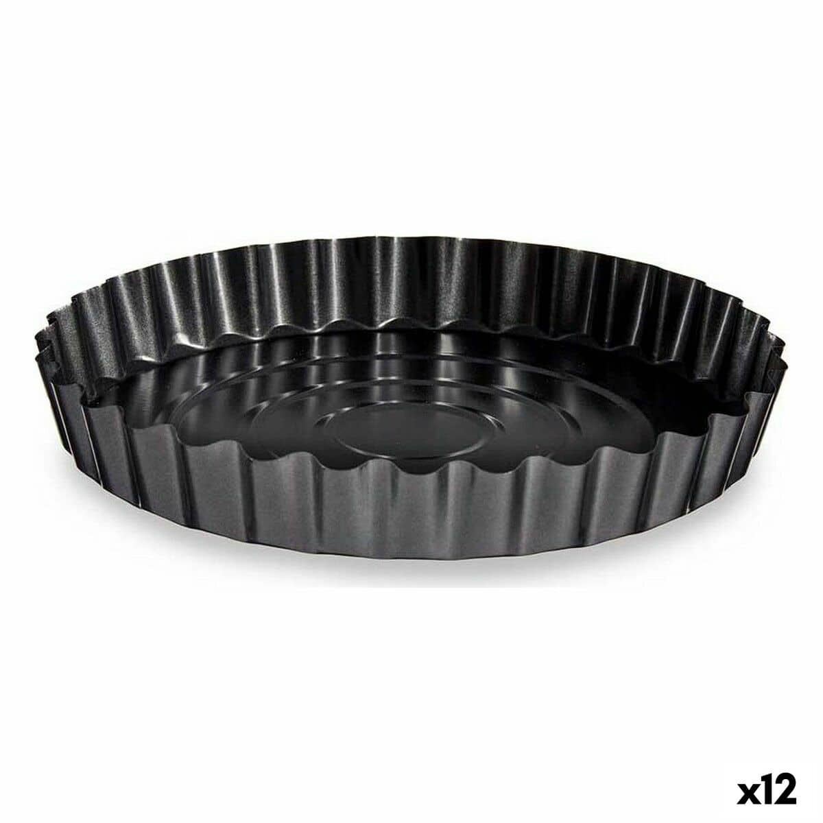 Oven Mould Kinvara CK56493 Donker grijs Metaal Koolstofstaal Ø 28 cm (12 Stuks) | Huisbest.nl