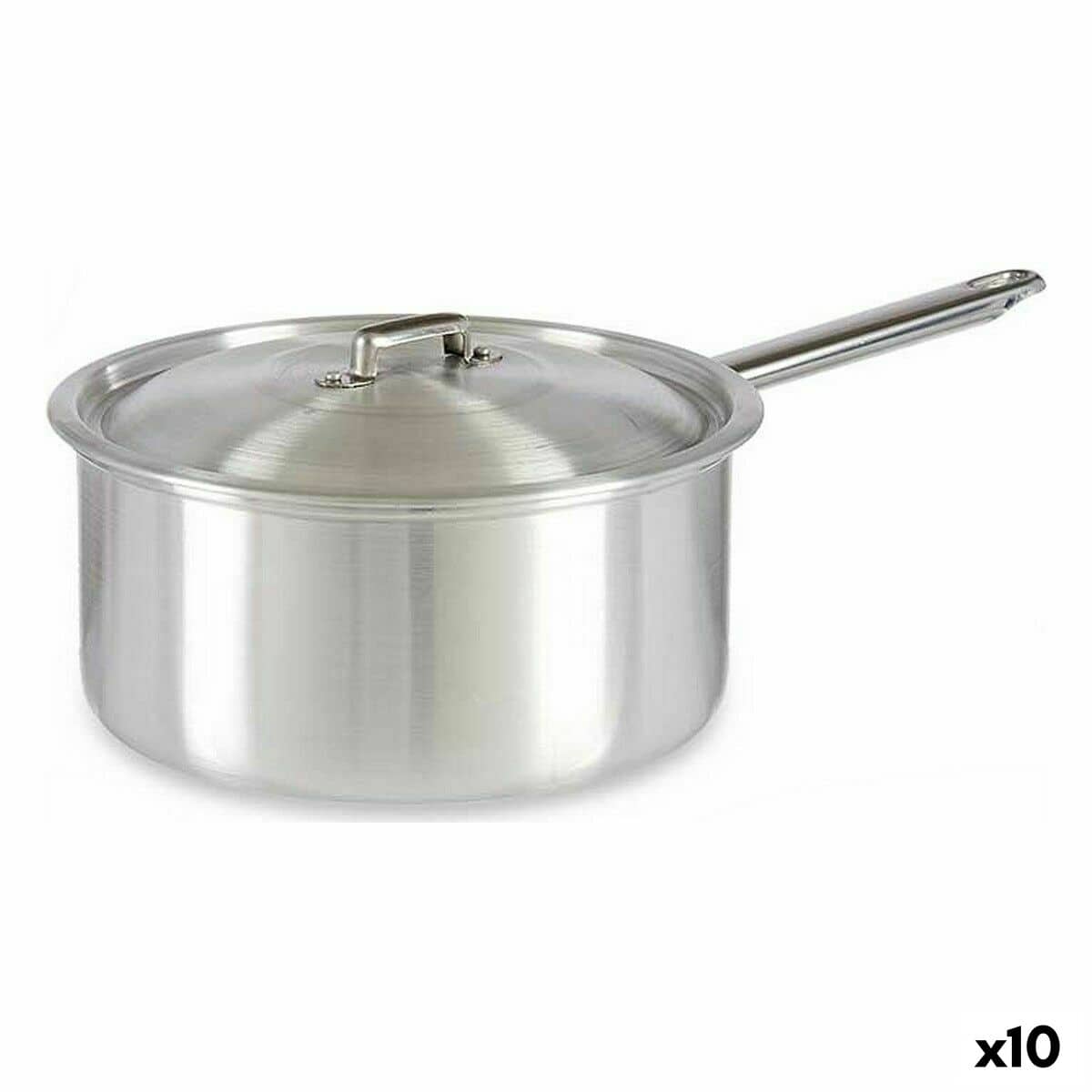 Sauspan met deksel Kinvara 100023 Zilverkleurig Aluminium Ø 24 cm 5 L (10 Stuks) | Huisbest.nl