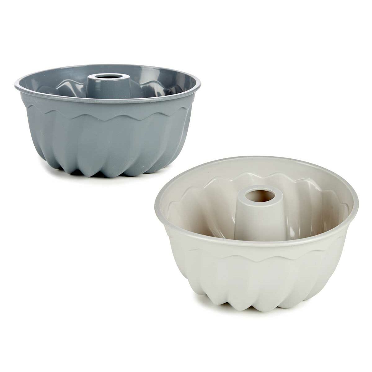 Bakvorm Kinvara HH026 Lichtgrijs Donker grijs Siliconen 22 x 10 x 22 cm Ring (6 Stuks) | Huisbest.nl