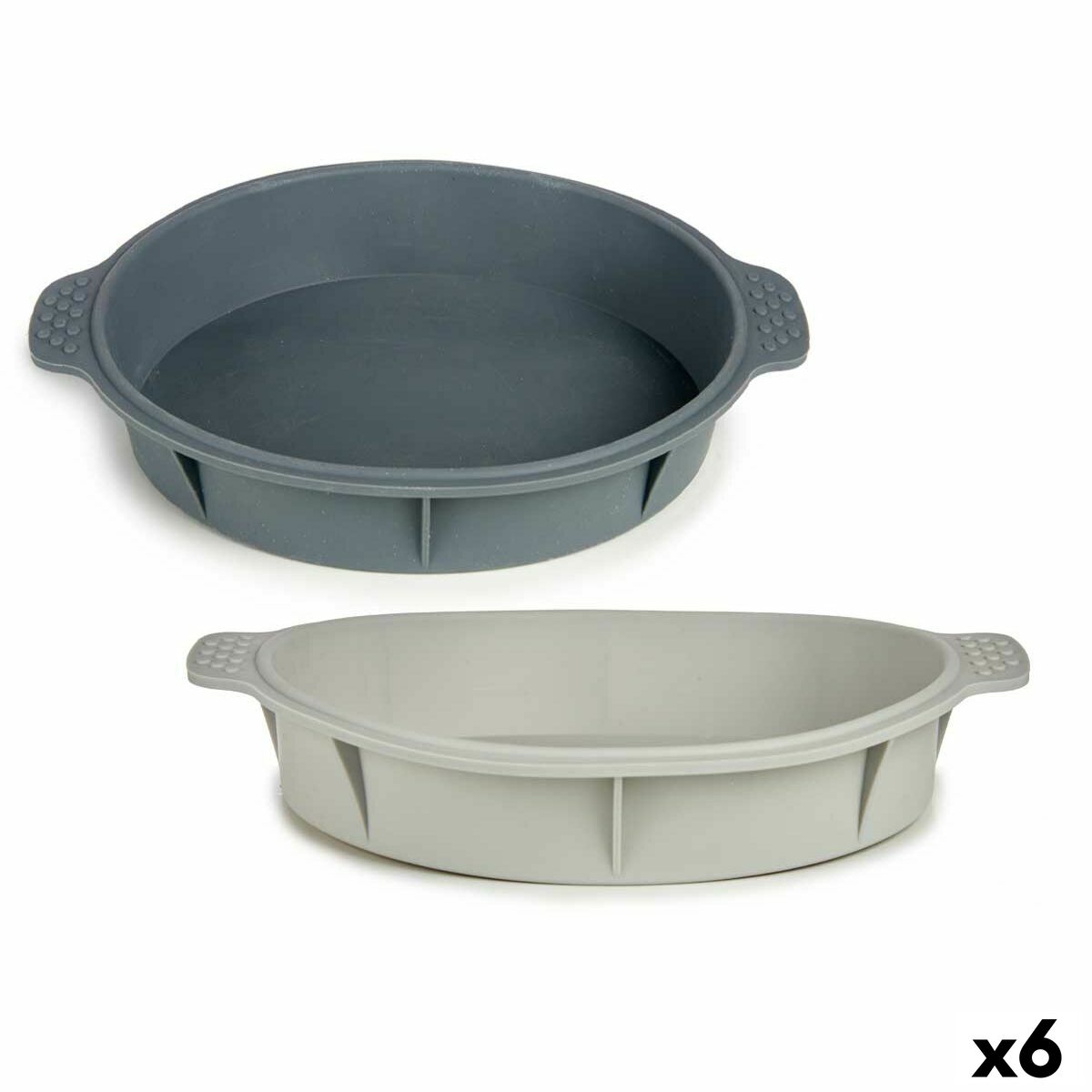 Bakvorm Kinvara HH156 Lichtgrijs Donker grijs Siliconen 30 x 4