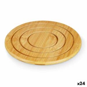 Placemat Kinvara 897 Natuurlijk Bamboe Cirkelvormig 19 x 1 x 19 cm (24 Stuks) | Huisbest.nl