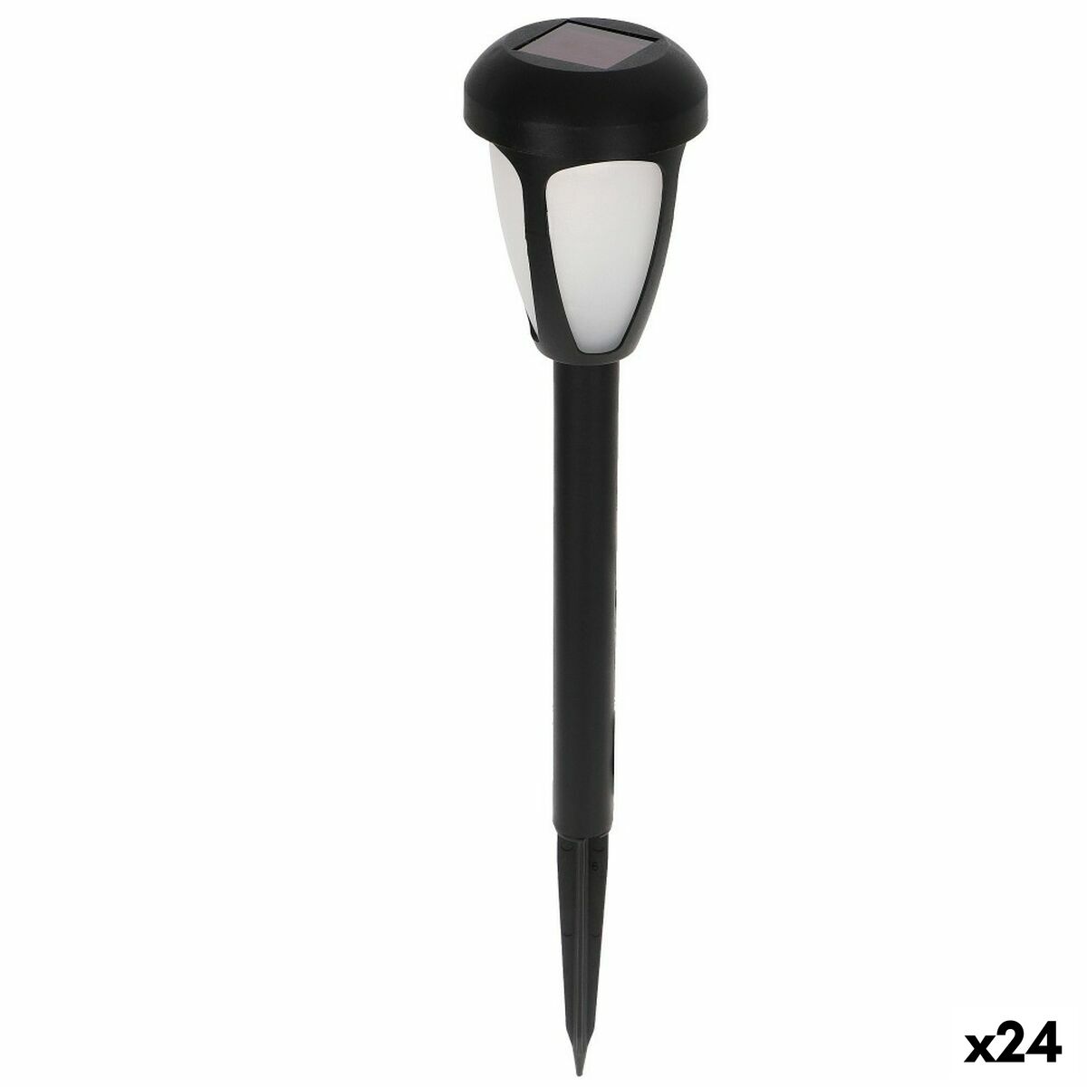 Set tuinverlichting op zonne-energie Aktive 12 Onderdelen Plastic 7 x 37 x 7 cm (24 Stuks) | Huisbest.nl