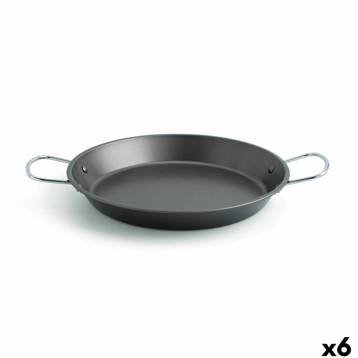 Pan Quid Senia Zwart Metaal Staal Ø 34 cm (6 Stuks) | Huisbest.nl