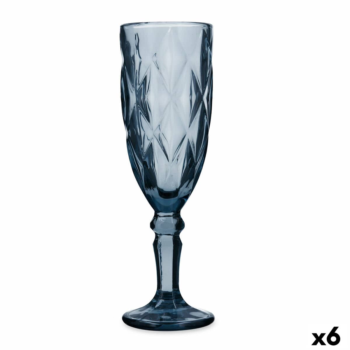 Champagneglas Quid Maia Blauw Glas 165 ml (6 Stuks) | Huisbest.nl