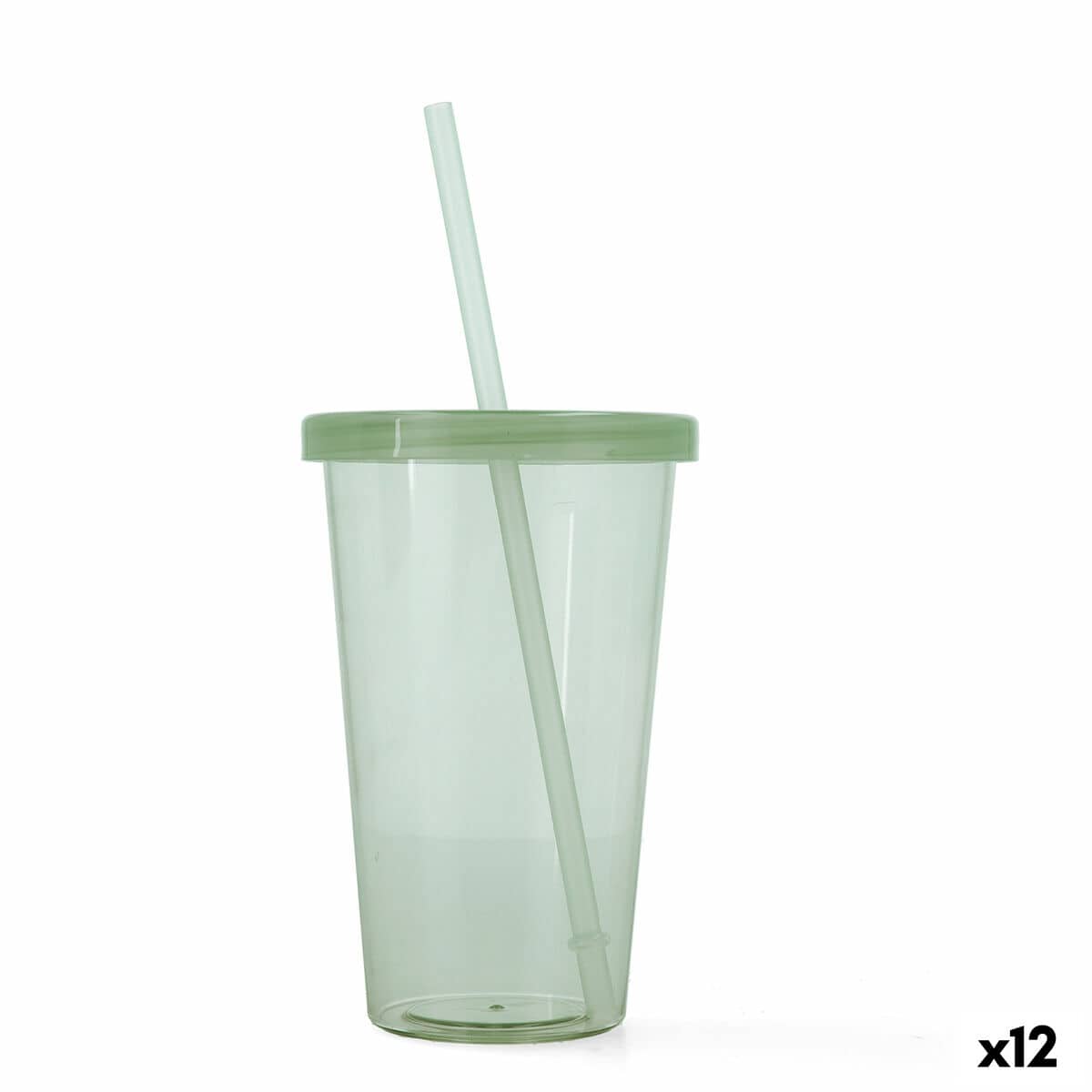Beker met Rietje Quid Quidate Groen Plastic 475 ml (12 Stuks) | Huisbest.nl
