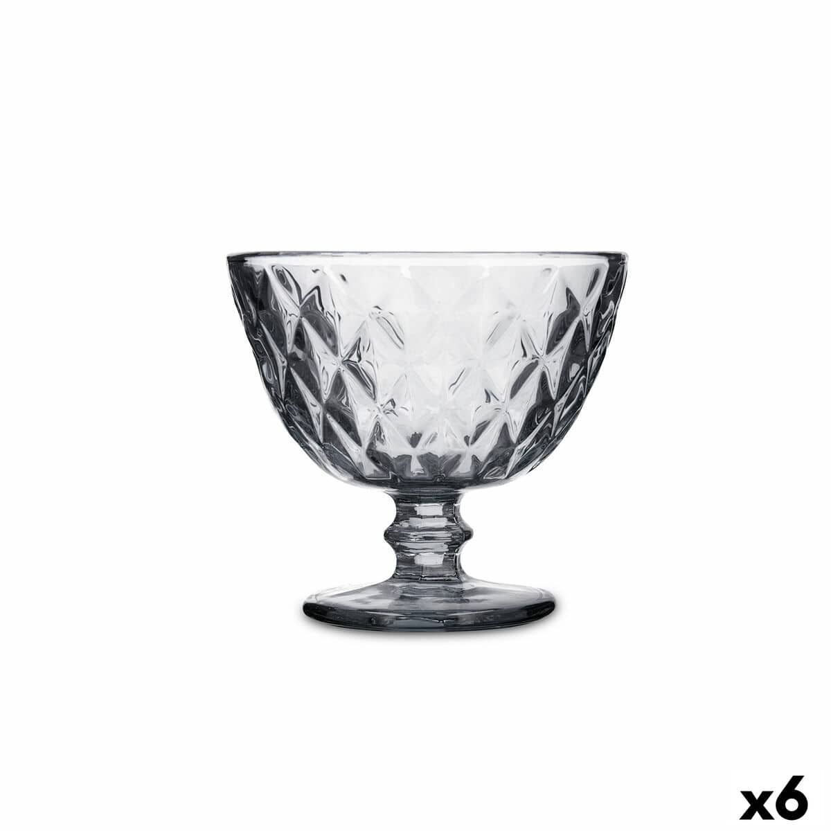 Glas voor ijs en milkshakes Quid Maia Grijs Glas 300 ml (6 Stuks) | Huisbest.nl
