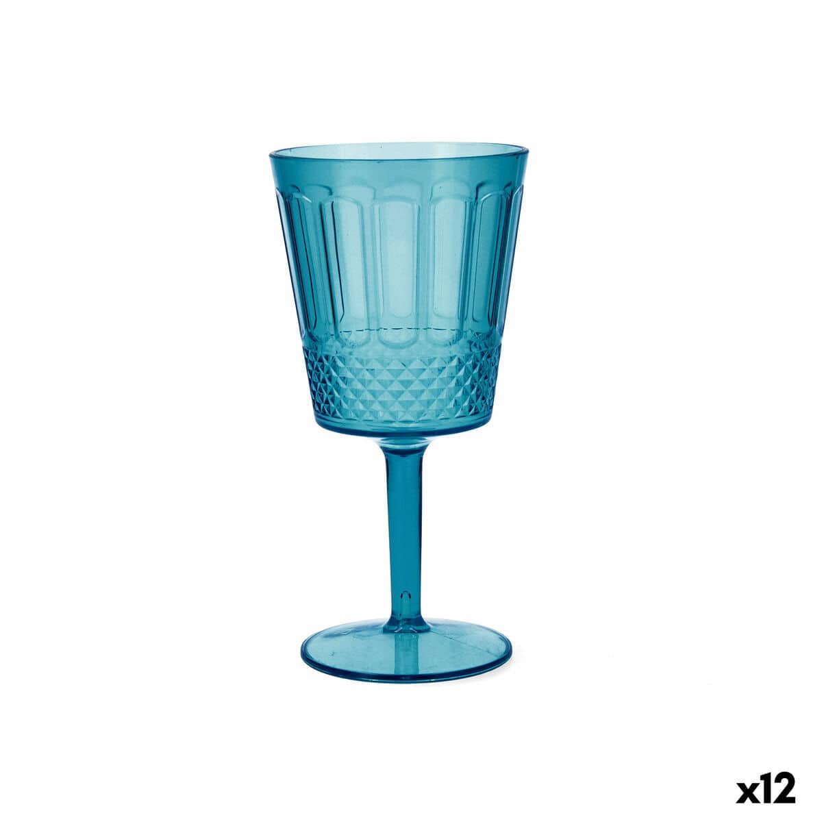 Fluitglas Quid Gaia Turkoois Plastic 350 ml (12 Stuks) | Huisbest.nl