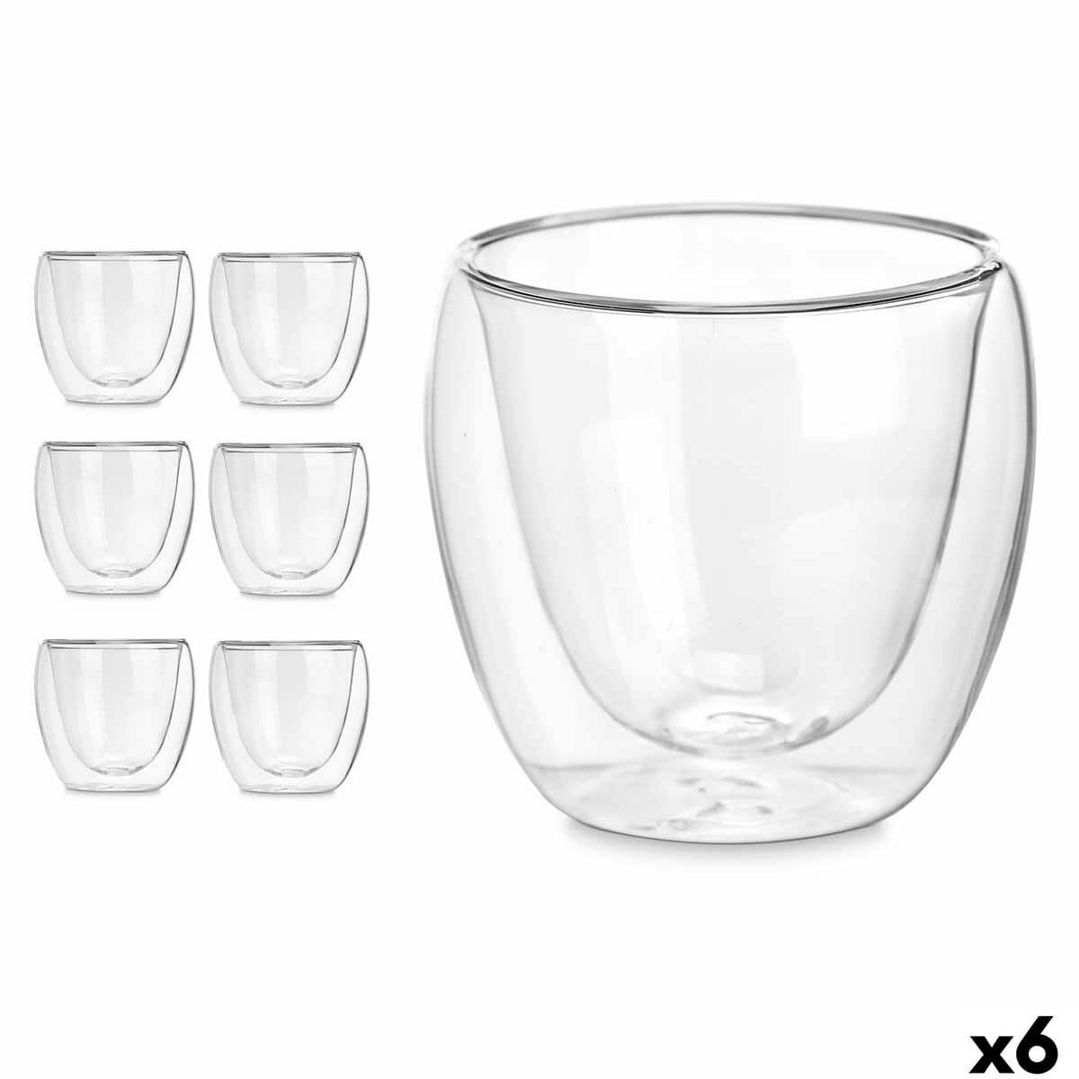 Waterglas Vivalto OCT-DG2319 Transparant Borosilicaatglas 100 ml (6 Stuks) | Huisbest.nl