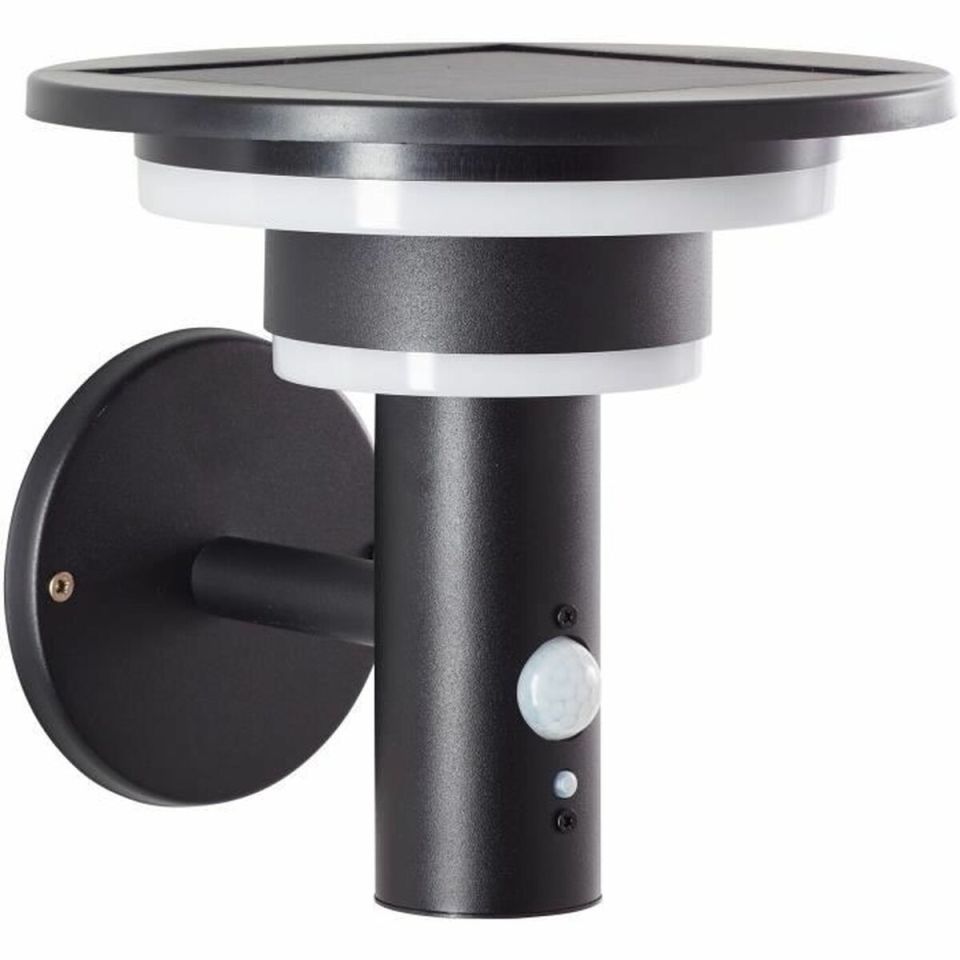 Brilliant Garvina G40405/06 LED solar outdoor wall light black with motion sensor IP44