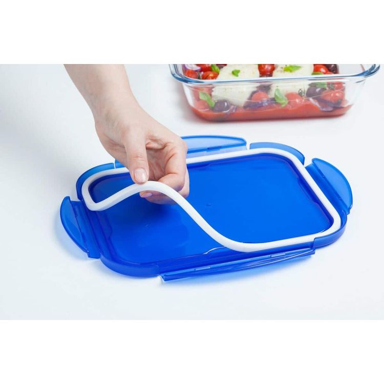 Pyrex Cook & Go rechthoekige schaal 0,8L met deksel