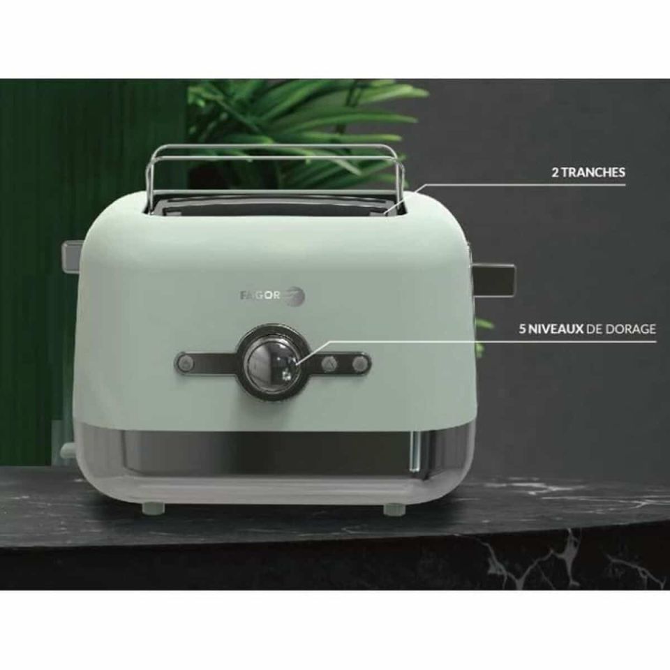 Fagor FG1930 toaster green 830 W 2 slots