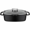 Baumalu 382983 rectangular casserole / roaster 33 x 21 cm black ceramic