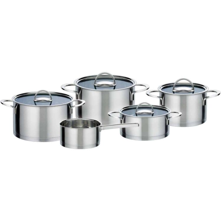 GSW Elegance pannenset 9-delig RVS voor inductie