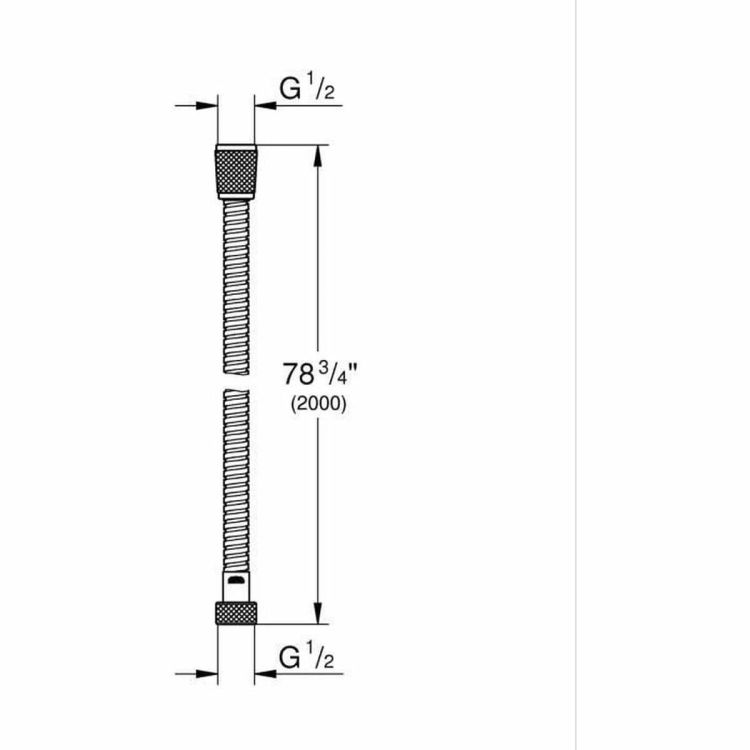GROHE VitalioFlex Metal doucheslang 200 cm chroom