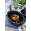 Baumalu cocotte roaster oval 42 cm 11.2L black enamel