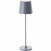 Brilliant Kaami G90939/22 rechargeable LED table lamp gray IP44 37 cm