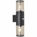 Brilliant Sergioro 96474/63 outdoor wall light black with motion sensor IP44 2xE27