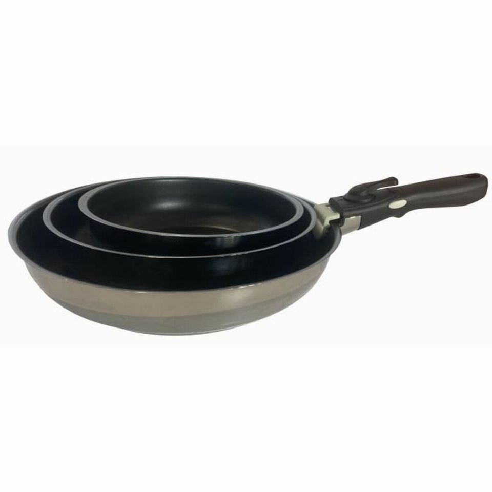 Baumalu Comète frying pan set 3-piece stainless steel induction 20/24/28 cm