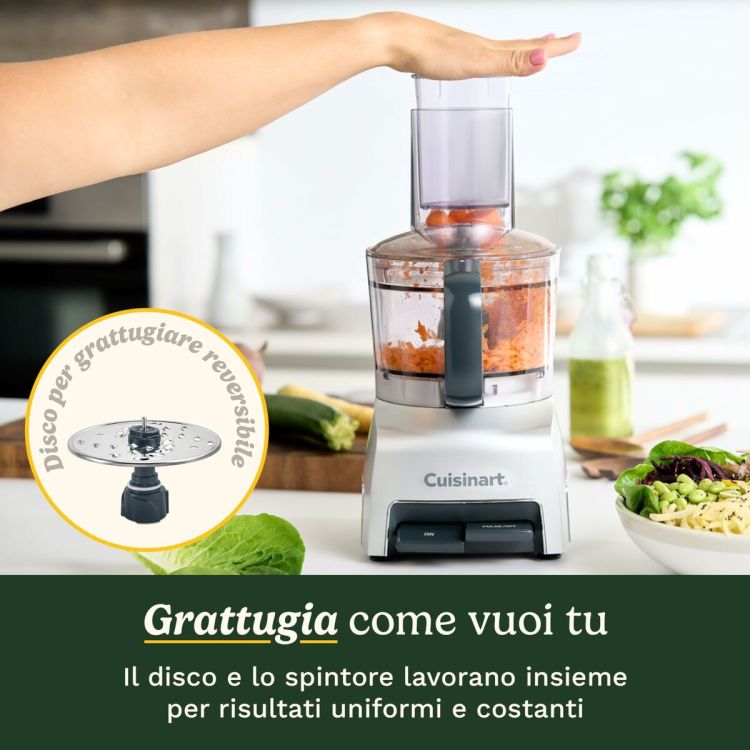 Cuisinart FlexPrep FP5E Compact Food Processor, 1.1 L, Silver, 300 W