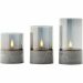 Brilliant Bougie G92635A93 LED kaarsenset 3 stuks grijs/rookglas IP44