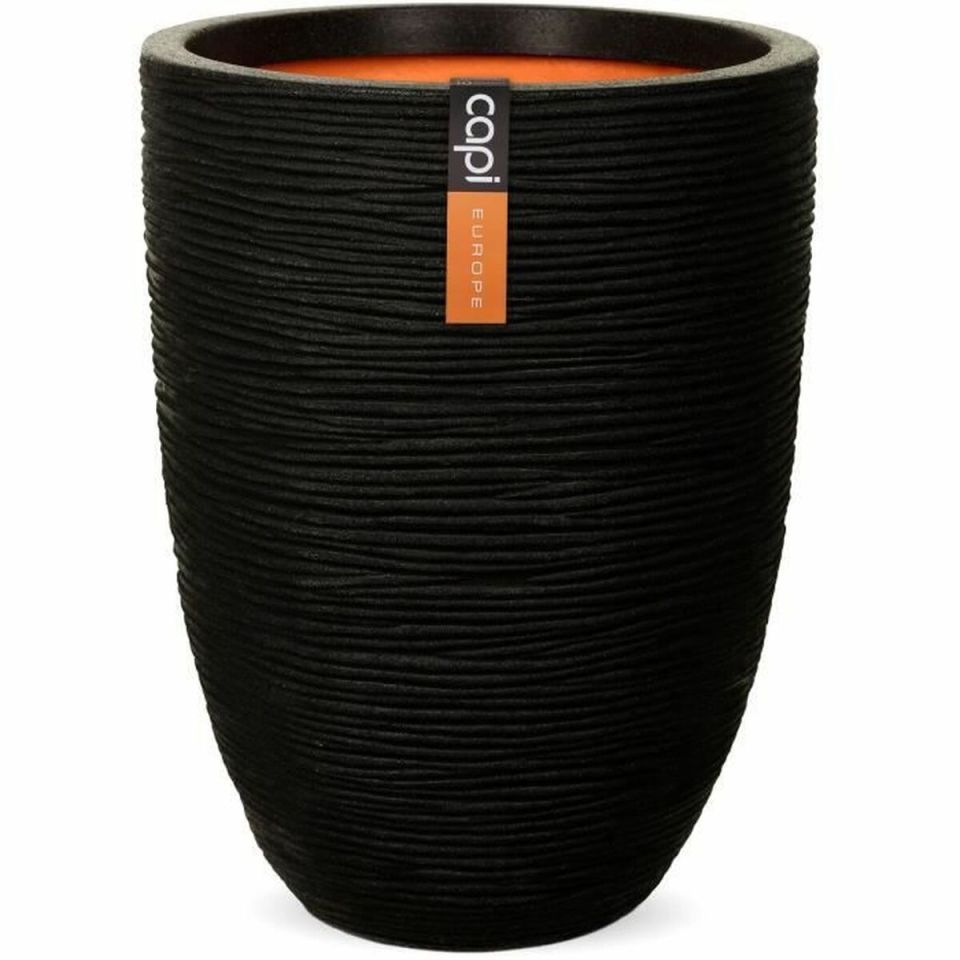 Capi Europe Vase Elegant Low Rib NL black Ø46 x H58 cm 75L
