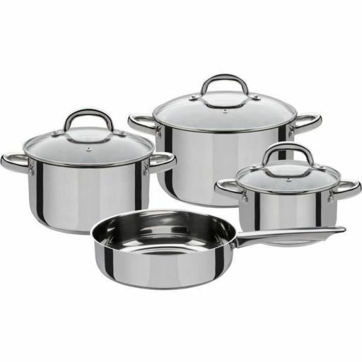GSW Montreal RVS pannenset inductie 24 cm 7-delig GSW Montreal pannenset 7-delig RVS inductie set 24 cm