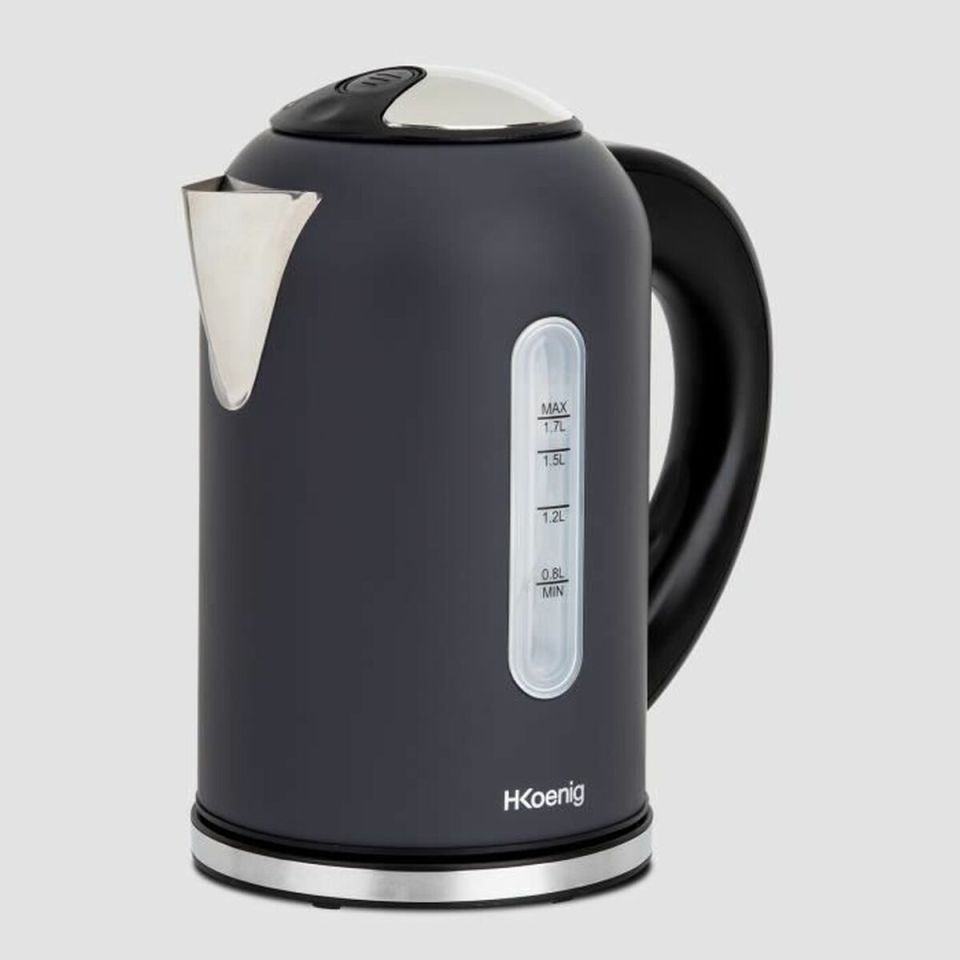 H.Koenig BOE52 waterkoker 1,7L 2200W zwart/RVS