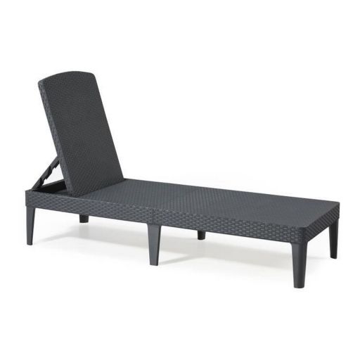 Allibert Jaipur ligstoel grafiet 4 standen 187,5 cm