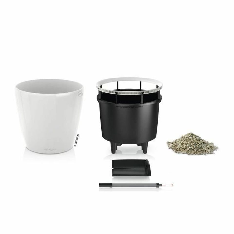 LECHUZA CLASSICO Premium LS 21 planter white high gloss
