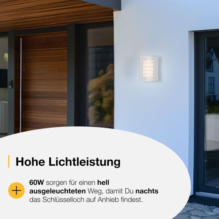Brilliant Todd 47698/05 outdoor wall light white with motion sensor IP44 E27 29 cm